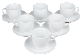 Набор чайный 12 предметов: чашка 260 мл - 6шт, блюдце 15,5 см - 6шт