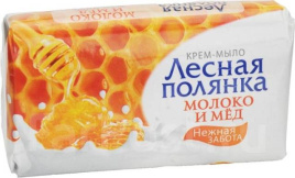 Крем-мыло ЛЕСНАЯ ПОЛЯНКА Молоко и мед 90г