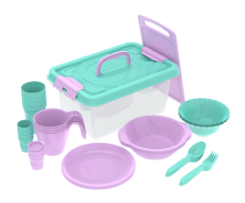 Набор посуды для пикника №18 Дружная семья – 2 4 персоны, 36 предметов