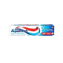 Зубная паста АКВАФРЕШ Тотал Кэа 3 освеж-мятная 125 мл (синяя) 25% в ПОДАРОК