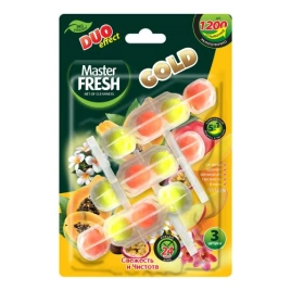 Master FRESH Блок подвесной для унитаза DUO EFFECT 5в1 Тропик 3 шт