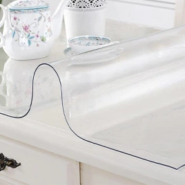 Прозрачная скатерть гибкое стекло Dekorelle 100*60см, толщина 0,8мм