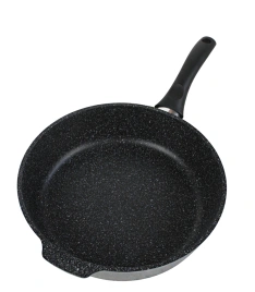 Сковорода глубокая 260 с ручкой,АП линия Granit black