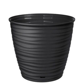 Горшок 9,1 л для цветов Saffron с поддоном (черный)