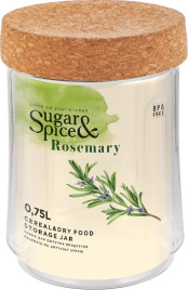 Банка для продуктов 0,75 л Sugar&Spice Rosemary с завинчивающейся пробковой крышкой