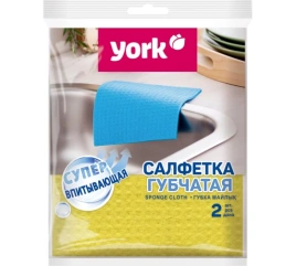 Салфетка губчатая 18*20см 2шт York