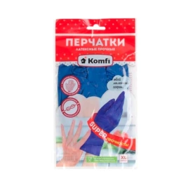 Перчатки латексные прочные XL, 1 пара Komfi HB004G