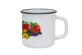 Кружка 1,0 л эмалированная, Свежесть, белая