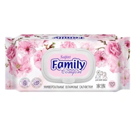 Салфетки влажные Salfeti №120 Family Comfort для всей семьи очищающие