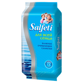 Салфетки влажные Salfeti 72 шт. Family Comfort для всей семьи очищающие