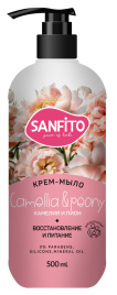 Sanfito Жидкое крем-мыло 500 мл Камелия и пион Восстановление и питание