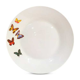 Тарелка плоская круглая d=20 см Бабочкии