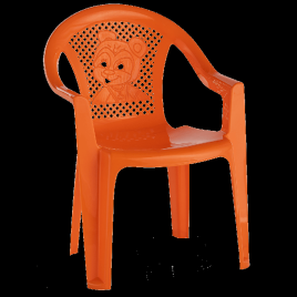 Кресло детское 380х320х530мм Мишутка оранжевый
