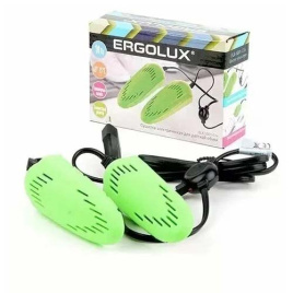 Сушилка для обуви детская ERGOLUX ELX-SD01-C16 салатовая, индикатор 10Вт, 220-240V
