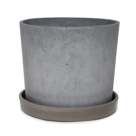 Горшок керамический 1,4 л Конкрит серый кедр №2