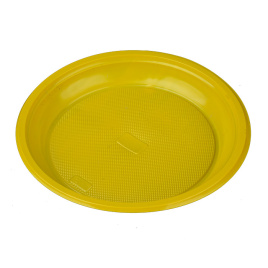 Тарелка одноразовая десертная д- 165 мм желтая ф