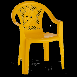 Кресло детское 380х320х530мм Мишутка желтый