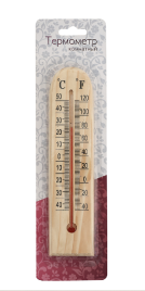 Термометр комнатный деревянный полукруглый, мод. С - 1102, уп. блистер