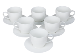 Набор чайный 12 предметов: чашка 230 мл - 6шт, блюдце 13,6 см - 6шт