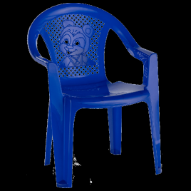 Кресло детское 380х320х530мм Мишутка синий