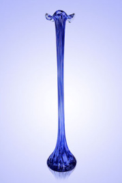 Ваза С-81 h-51 см (в стеклокрошку) Бело-синий