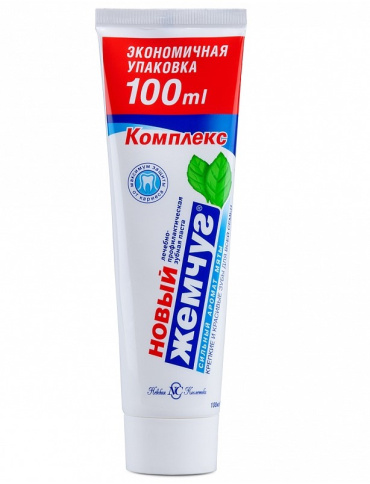  Зубная паста НОВЫЙ ЖЕМЧУГ 100 мл Сильная мята (син) фото 1
