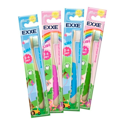  Зубная щетка EXXE детская Baby 2-6 года 1 шт мягкая  фото 1