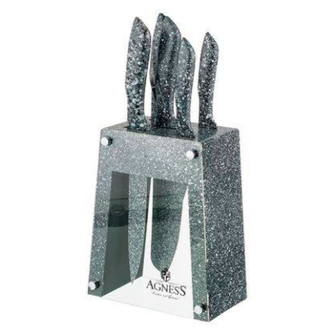  Набор ножей agness  на пластиковой подставке, 6 предметов фото 1