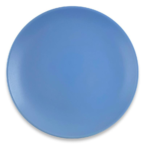  Тарелка плоская круглая d=20, цвет синий матовый фото 1