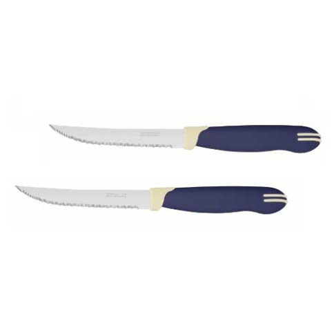  Ножи для стейков с зубцами 11.3 см, 2 ножа, в блистере Tramontina Multicolor фото 1