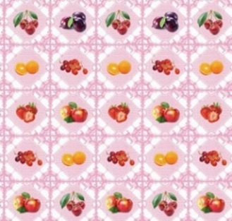  Клеенка ПВХ с печатью 0,15мм*137см*20м Фрукты с ягодами ФОКУС фото 1