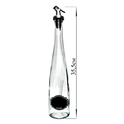  Бутылка-конус 500 мл с пл. дозат для масла/соусов стекл и мел для маркировки Меловой дизайн фото 1