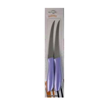  Набор ножей для томатов нерж.сталь 2шт 11,5/21,5см фиолетовый JC-15550 фото 1