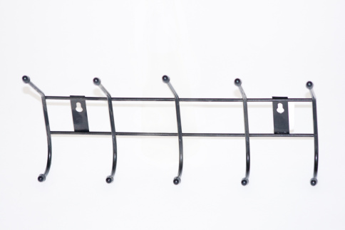  Вешалка 5 крючков из прутка (черный муар) фото 1