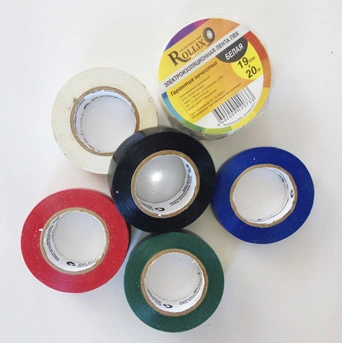  Изолента ПВХ ROLLIX длина намотки 15м ширина ленты 15мм белая фото 1