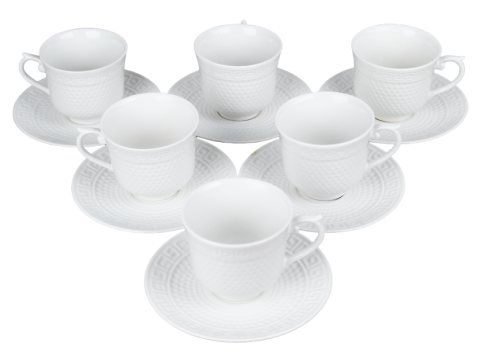  Набор чайный 12 предметов: чашка 220 мл - 6шт, блюдце 14,2 см - 6шт фото 1
