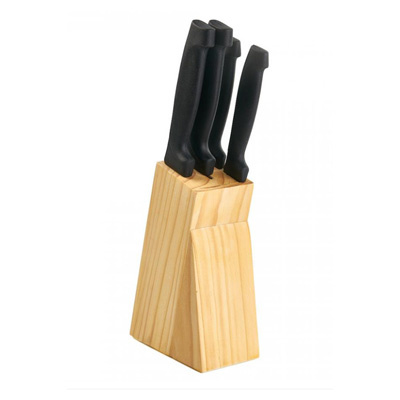  Набор ножей 5 пр на деревянной подставке фото 1