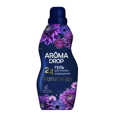  AROMA DROP гель для стирки 2 в 1 Aromatherapy Лаванда и ваниль, 1000 г фото 1