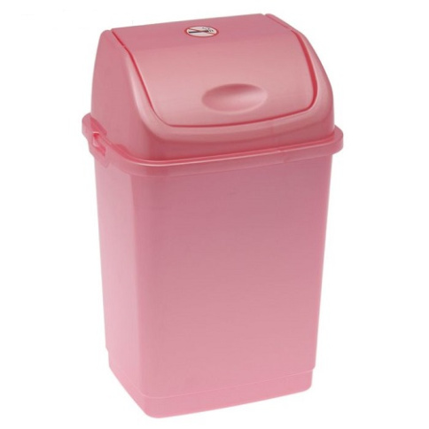  Контейнер для мусора 4,0 л Камелия розовый перламутр фото 1
