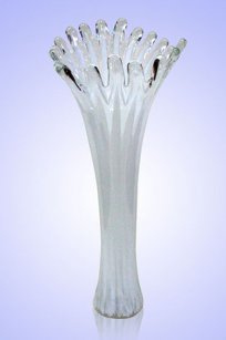  Ваза Коралл h-28 см (в стеклокрошку) Белый фото 1