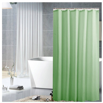  Штора для ванной 180х180 см зеленая фото 1