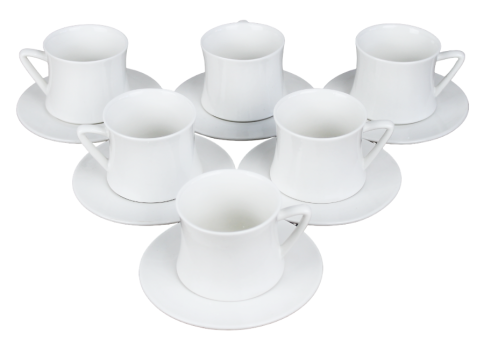  Набор чайный 12 предметов: чашка 220 мл - 6шт, блюдце 14 см - 6шт фото 1