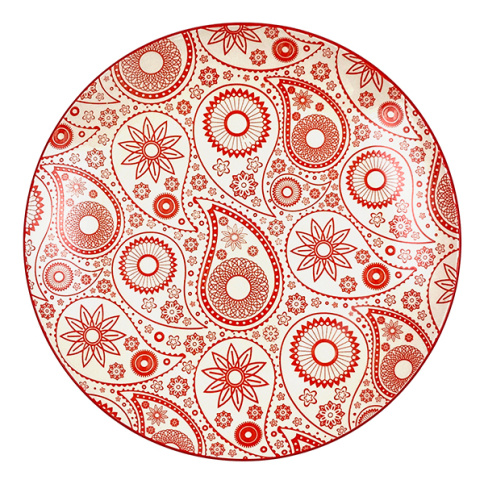  Тарелка плоская круглая d=22,5 см, Фиеста, лунная форма фото 1