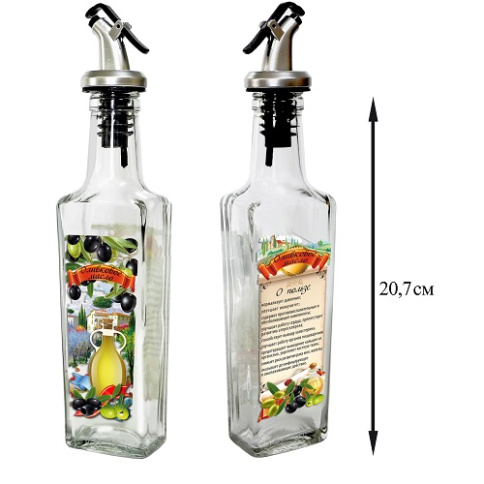  Бутылка с пл. дозатором для оливкового масла, 250 мл, стекло 3/15 фото 1