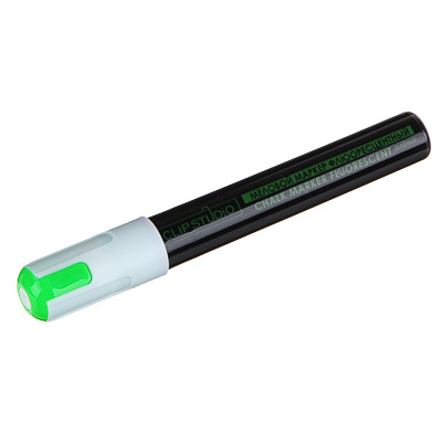  [о613029] Маркер меловой стираемый "Жидкий мел", 1мм, флуоресцентный зеленый, пластик, чернила фото 1