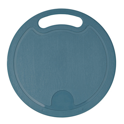  Доска разделочная круглая большая d-250 мм сине-серая фото 1