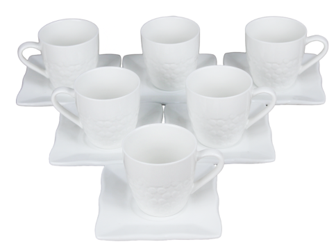  Набор чайный 12 предметов: чашка 200 мл - 6шт, блюдце 12,8 см - 6шт фото 1