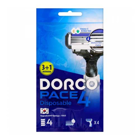  Станок одноразовый Dorco PACE4 (3шт +1шт Подарок ) фото 1