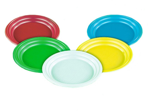  Набор тарелок d-205 мм х 5 шт цветных фото 1