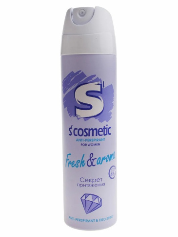  Дезодорант-антиперспирант спрей S’cosmetic Fresh & aroma 145мл фото 1